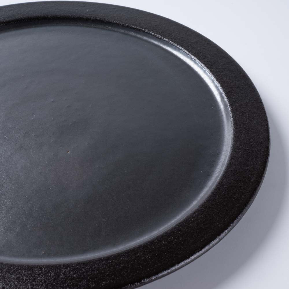 信楽焼 ヤマ庄陶器 Deepbreath 8.5インチプレート ブラック 信楽焼 ヤマ庄陶器 信楽焼