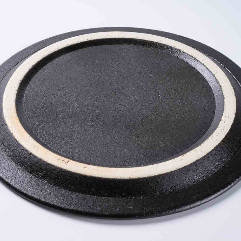 信楽焼 ヤマ庄陶器 Deepbreath 8.5インチプレート ブラック 信楽焼 ヤマ庄陶器 信楽焼