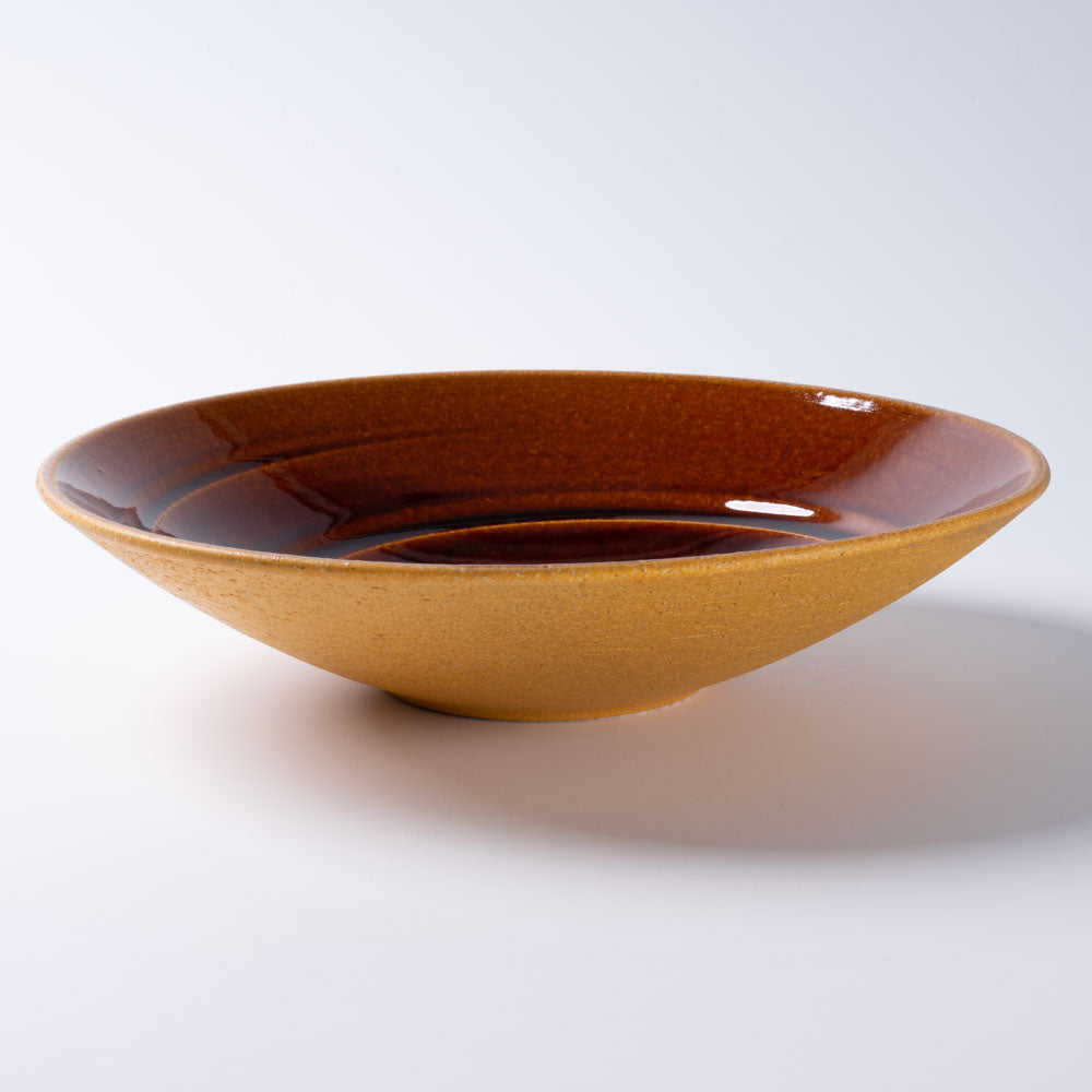 信楽焼 ヤマ庄陶器 Deepbreath 10インチボール キャラメル 信楽焼 ヤマ庄陶器 信楽焼