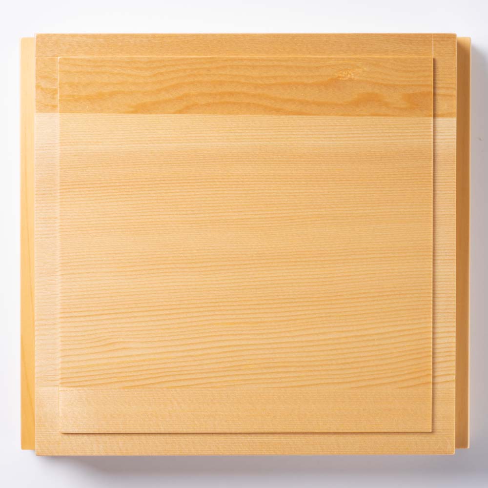 ヤマコー 檜板そば 正角 (竹ス付) (コピー) ヤマコー 木工もの