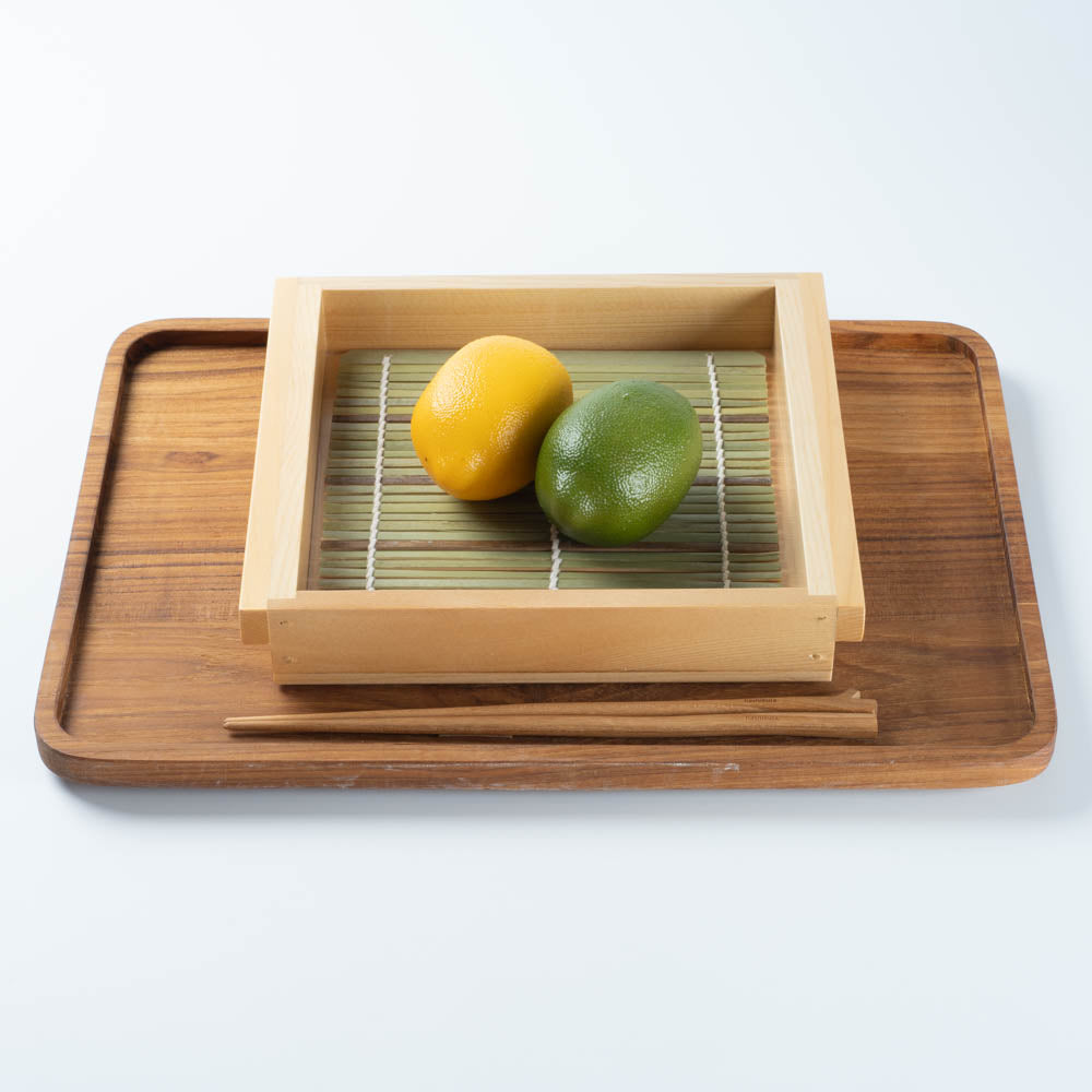 ヤマコー 檜板そば 正角 (竹ス付) (コピー) ヤマコー 木工もの