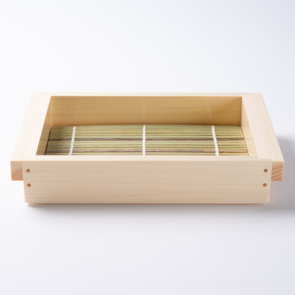 ヤマコー 檜板そば 長角 (竹ス付) ヤマコー 木工もの