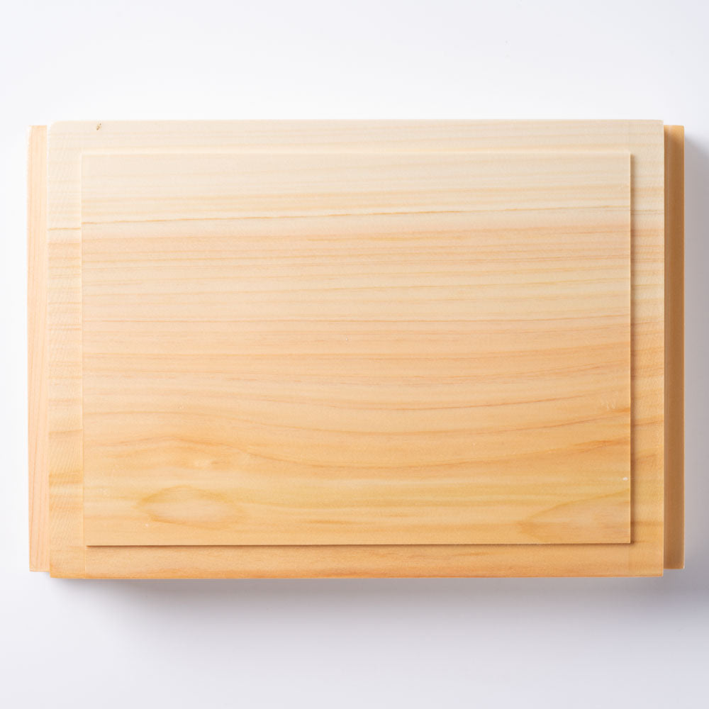 ヤマコー 檜板そば 長角 (竹ス付) ヤマコー 木工もの