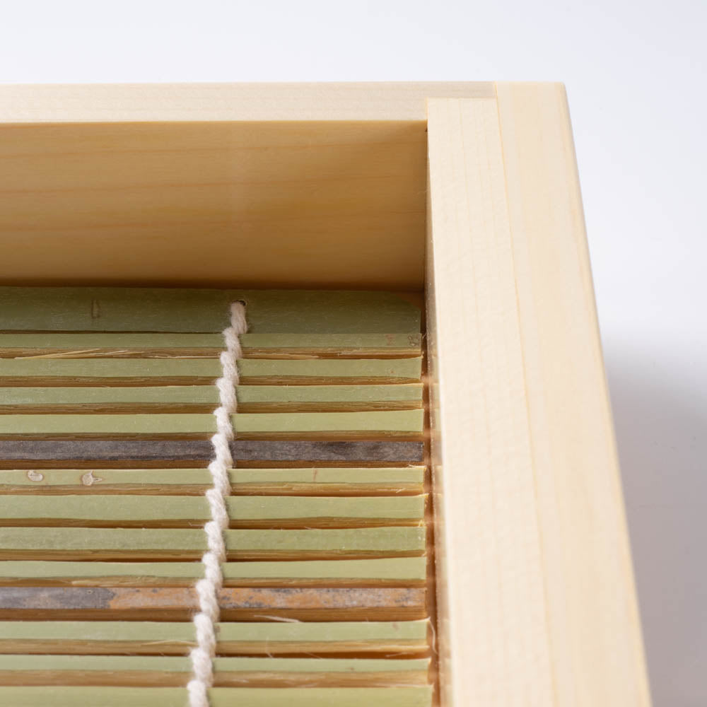 ヤマコー 檜板そば 長角 (竹ス付) ヤマコー 木工もの