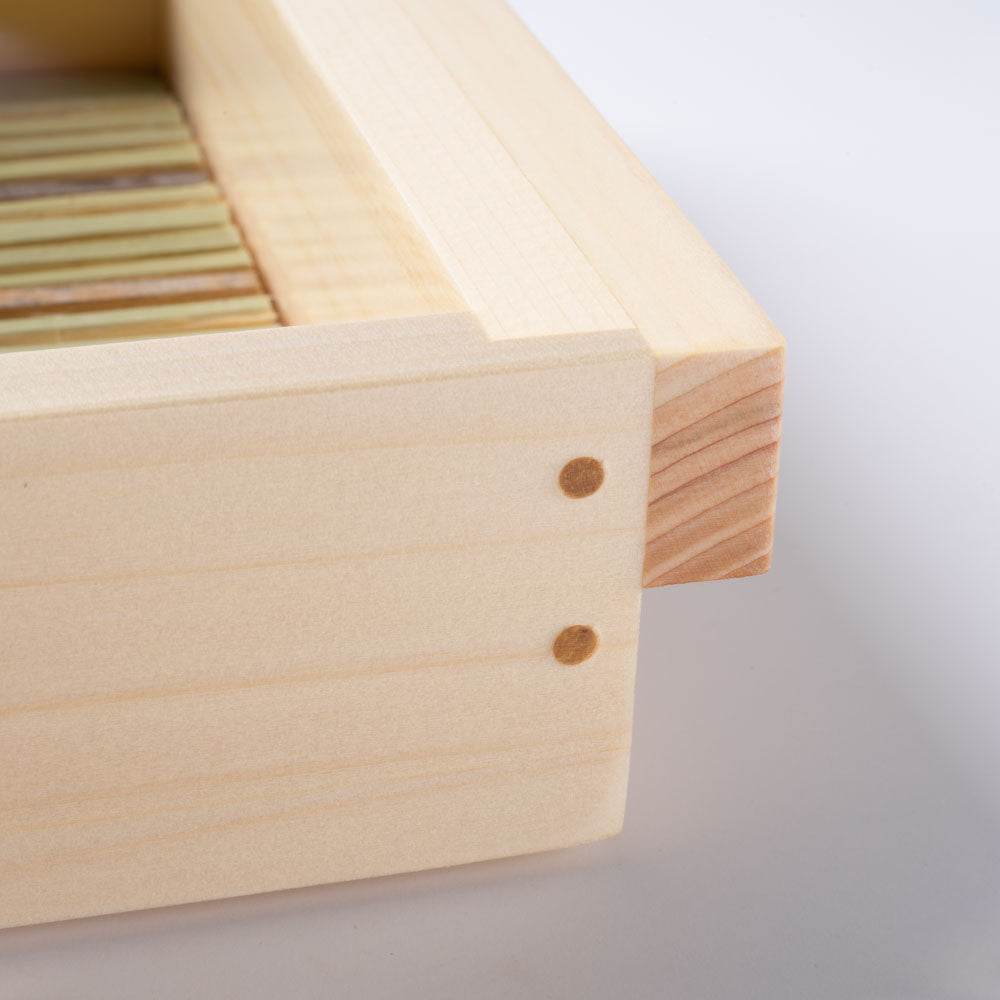 ヤマコー 檜板そば 長角 (竹ス付) ヤマコー 木工もの