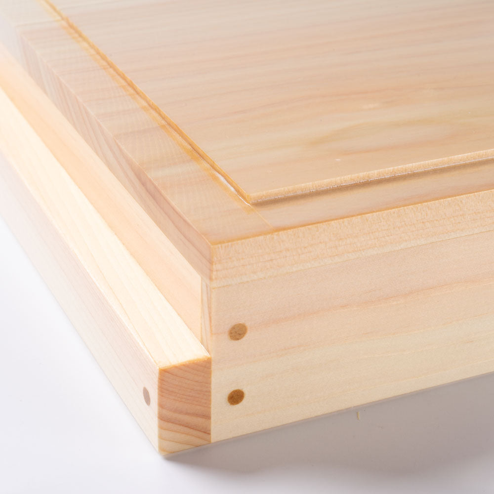 ヤマコー 檜板そば 長角 (竹ス付) ヤマコー 木工もの