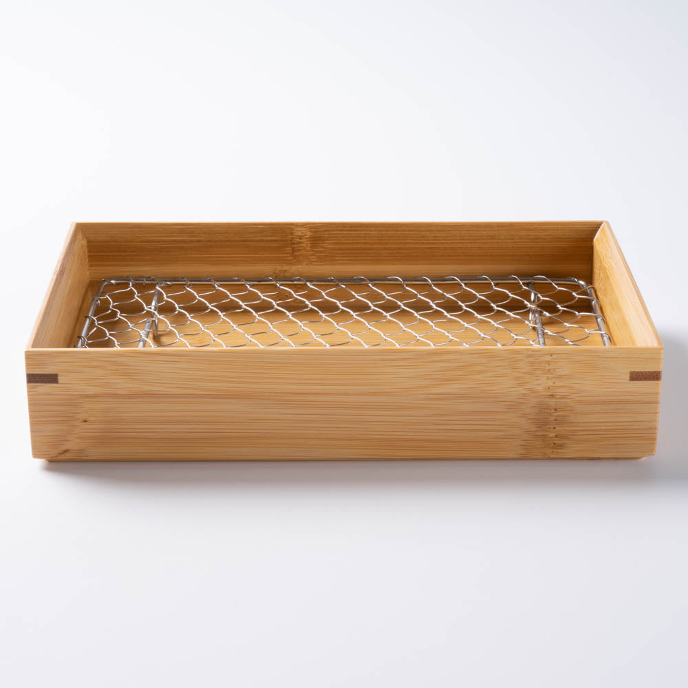 ヤマコー 竹・天ぷら盛皿 クリア 長角 (ステンレス目皿付) (コピー) ヤマコー 木工もの