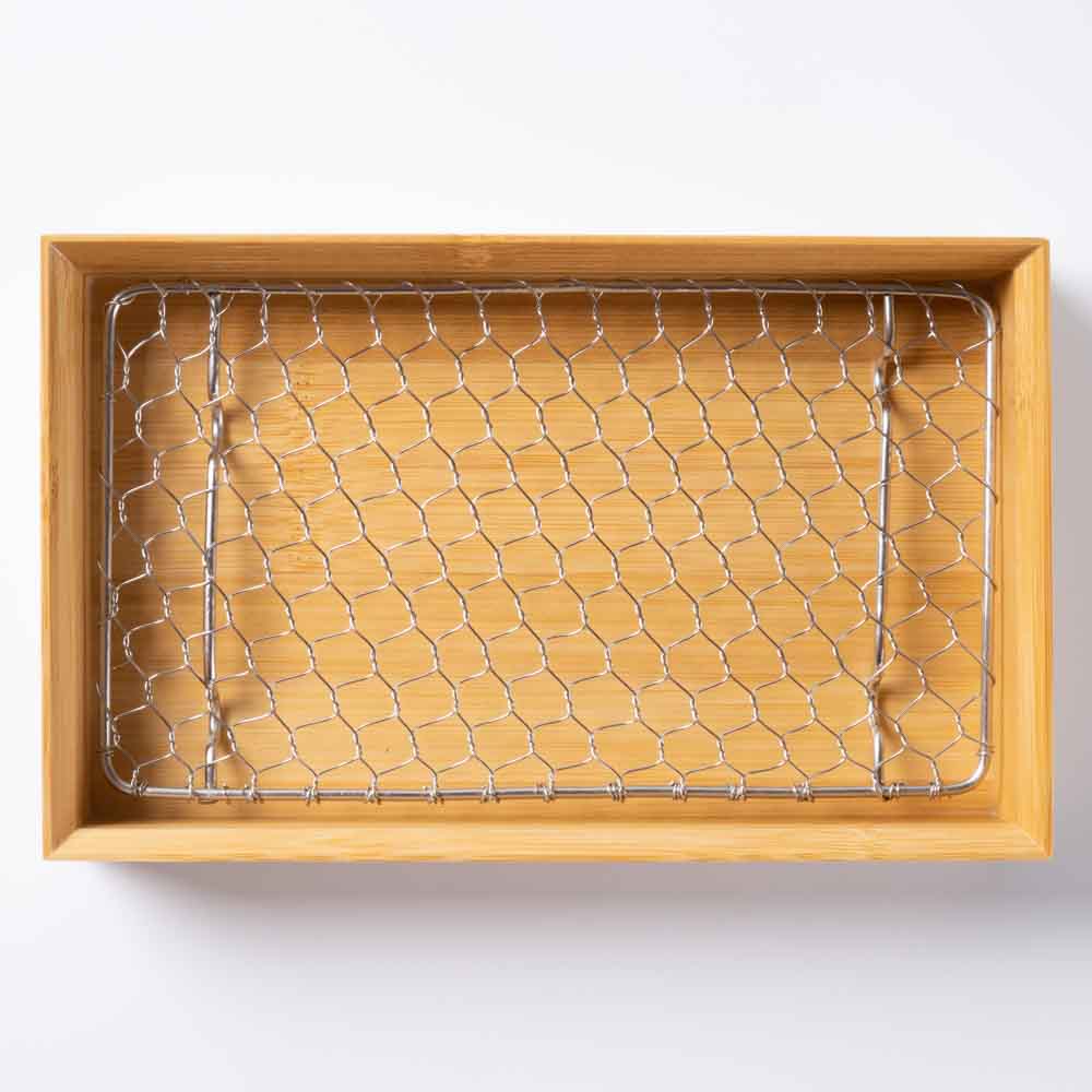 ヤマコー 竹・天ぷら盛皿 クリア 長角 (ステンレス目皿付) (コピー) ヤマコー 木工もの