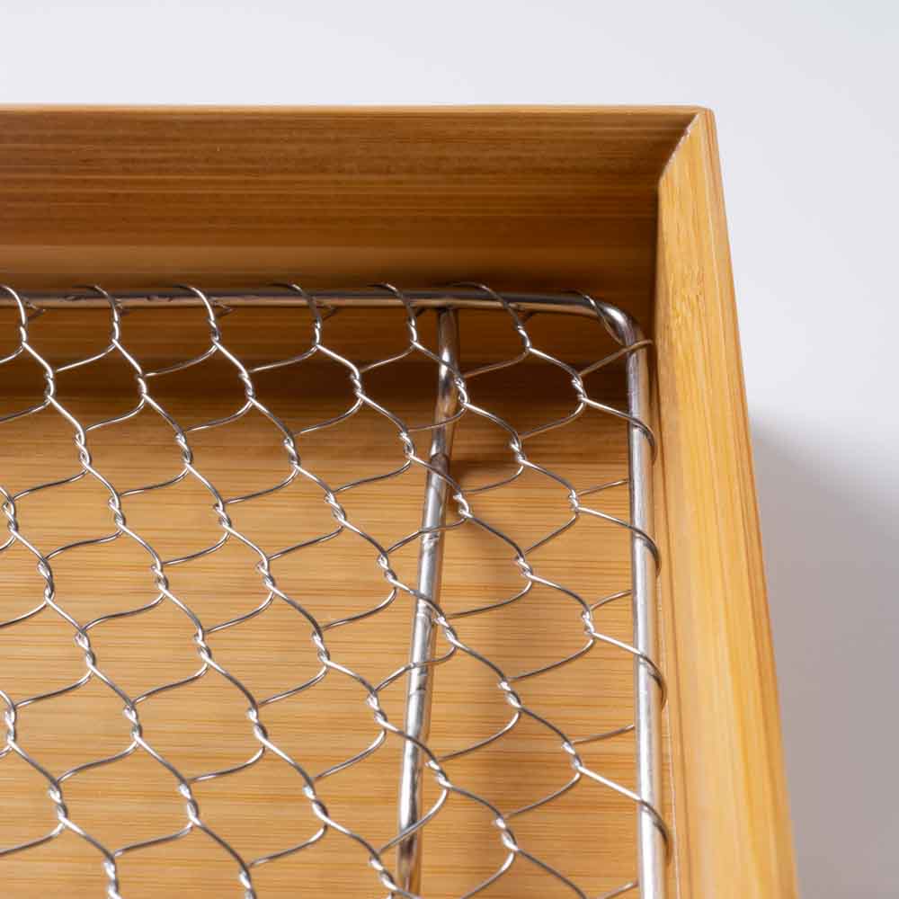 ヤマコー 竹・天ぷら盛皿 クリア 長角 (ステンレス目皿付) (コピー) ヤマコー 木工もの