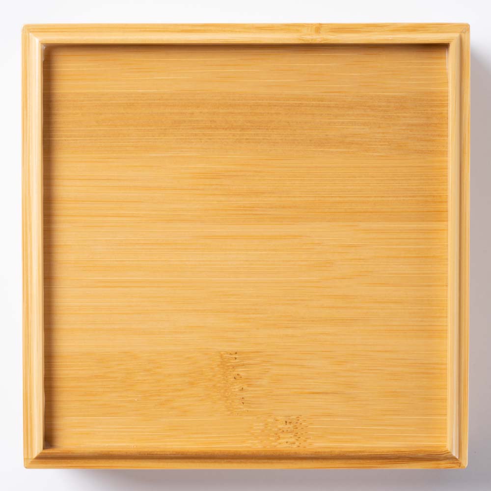 ヤマコー 竹・天ぷら盛皿 クリア 正角4寸 (ステンレス目皿付) ヤマコー 木工もの