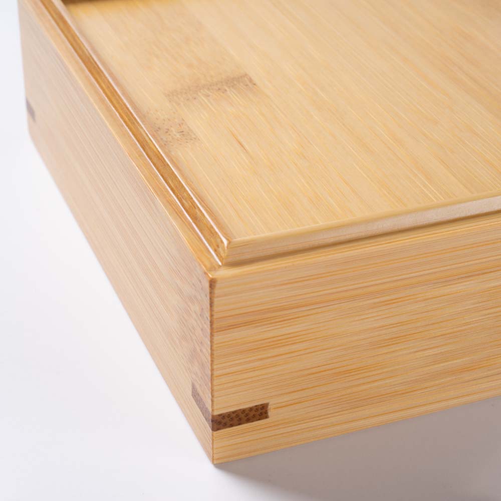 ヤマコー 竹・天ぷら盛皿 クリア 正角4寸 (ステンレス目皿付) ヤマコー 木工もの