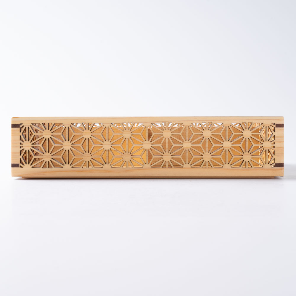 ヤマコー ひのき細密盛器 麻の葉 四ツ切 ヤマコー 木工もの