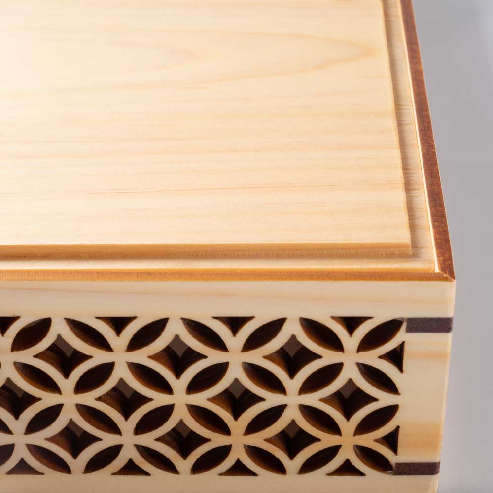 ヤマコー ひのき細密盛器 七宝 四ツ切 (コピー) ヤマコー 木工もの