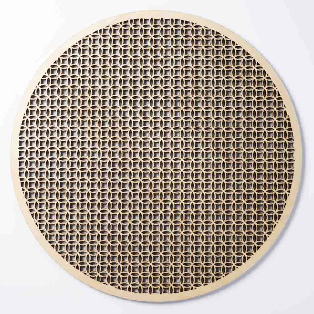 ヤマコー ひのき細密膳 丸 七宝 大 ヤマコー 木工もの