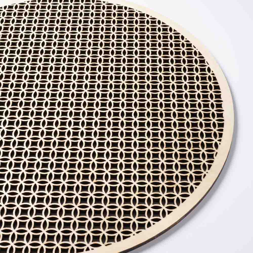 ヤマコー ひのき細密膳 丸 七宝 大 ヤマコー 木工もの