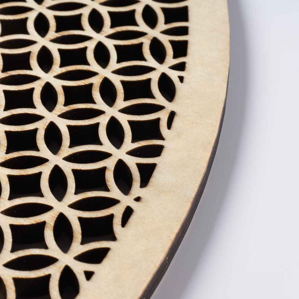 ヤマコー ひのき細密膳 丸 七宝 大 ヤマコー 木工もの