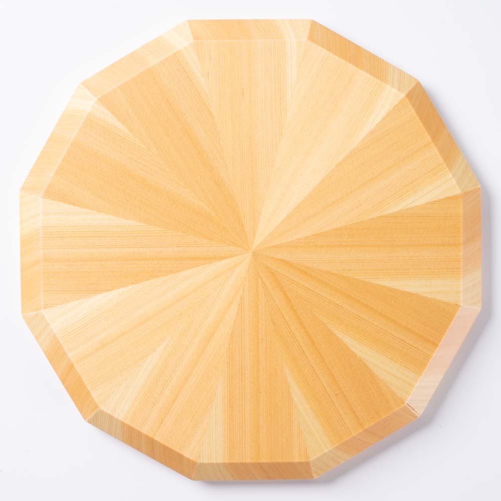 ヤマコー 桧・放射杢 12角料理皿 小 ヤマコー 木工もの