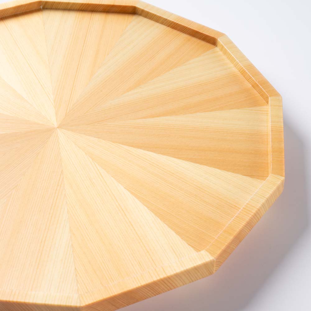 ヤマコー 桧・放射杢 12角料理皿 小 ヤマコー 木工もの