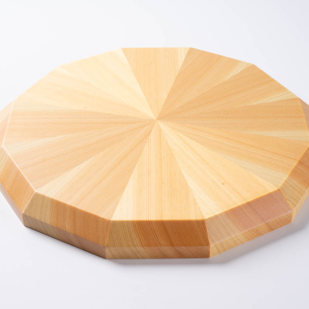 ヤマコー 桧・放射杢 12角料理皿 小 ヤマコー 木工もの