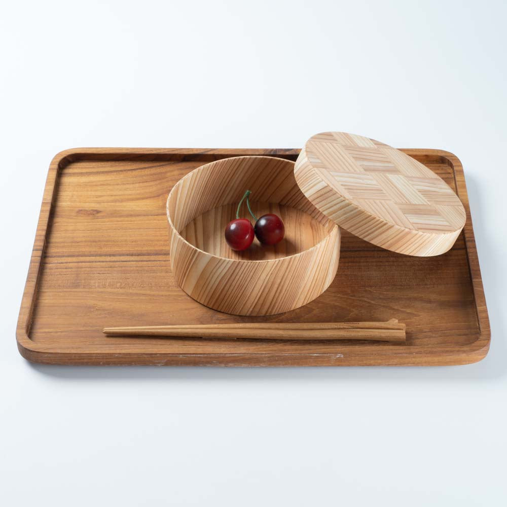 ヤマコー 弁当箱 綱代 丸型 ヤマコー 木工もの