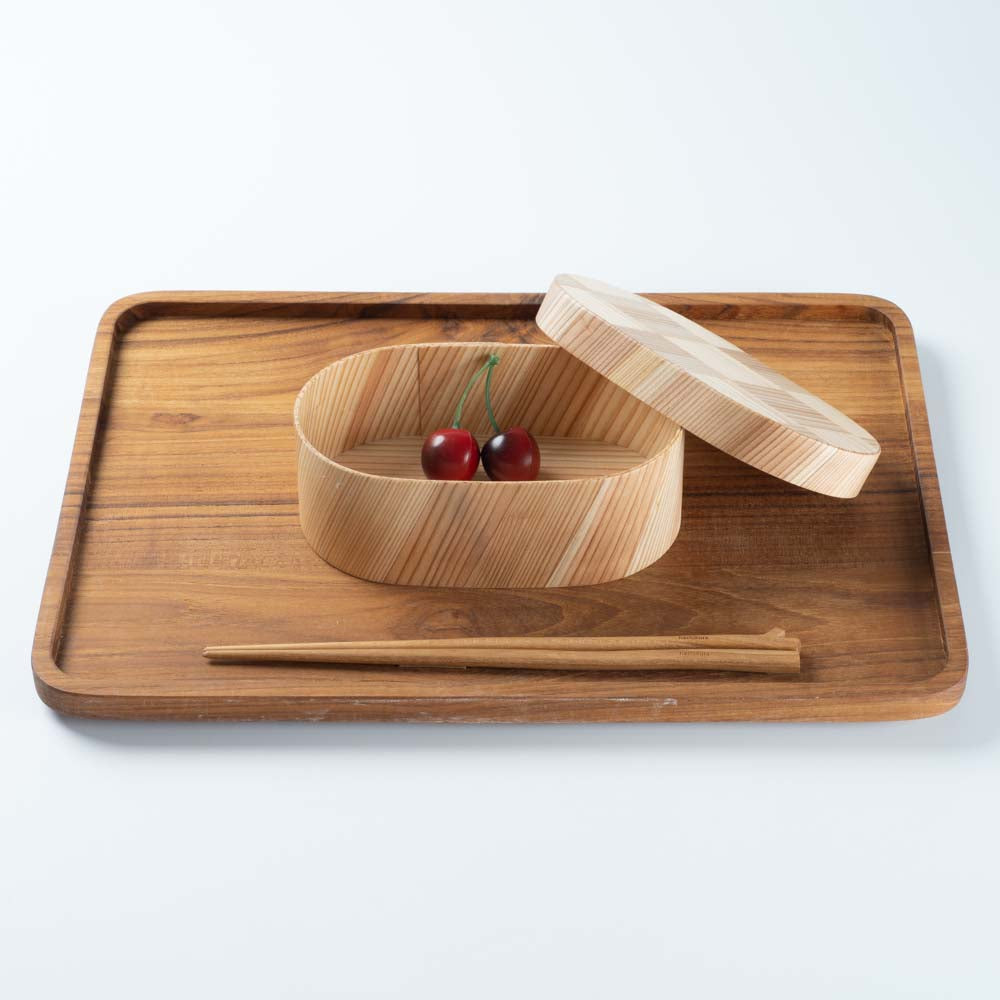 ヤマコー 弁当箱 綱代 楕円型 ヤマコー 木工もの