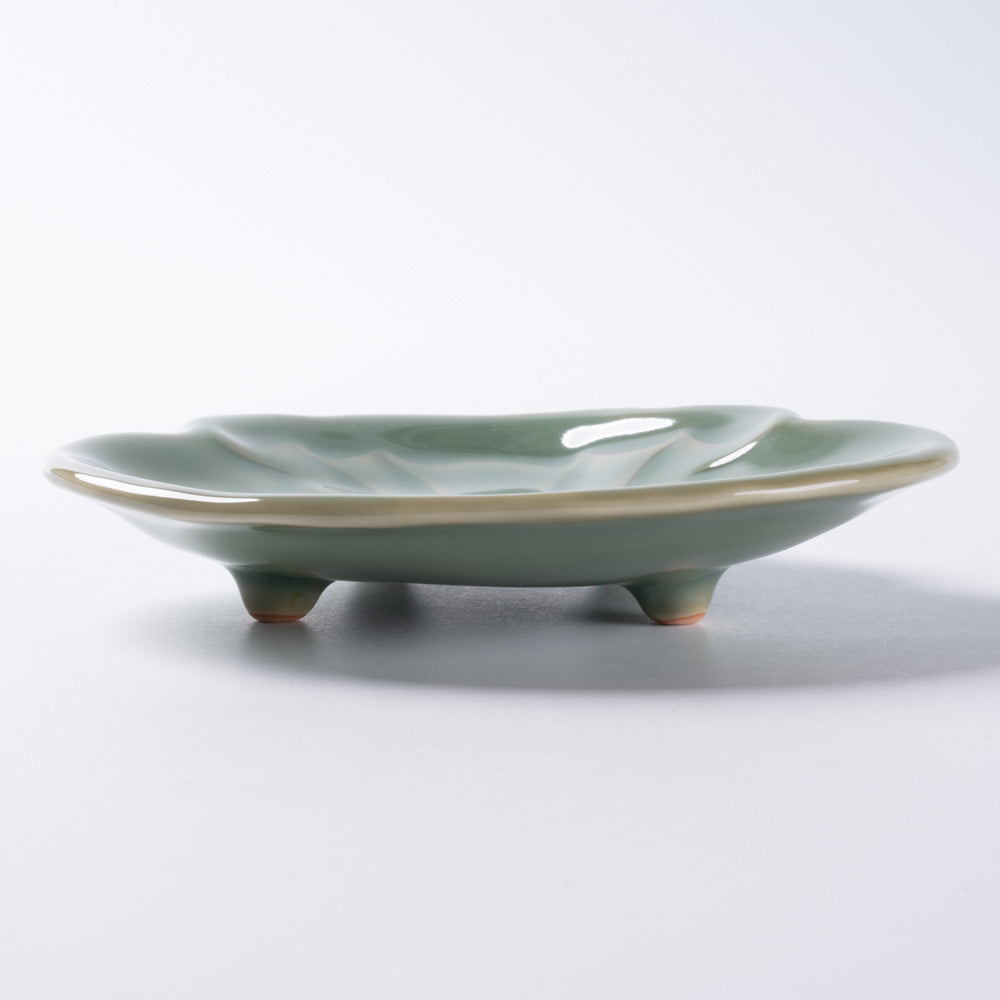 篠山藩窯 王地山陶器所 青磁巾着形小皿 篠山藩窯 王地山陶器所 王地山焼