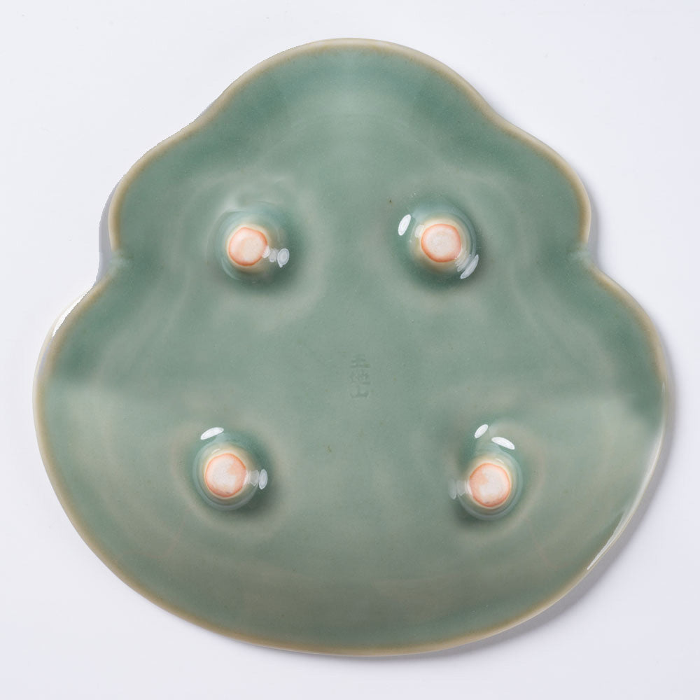 篠山藩窯 王地山陶器所 青磁巾着形小皿 篠山藩窯 王地山陶器所 王地山焼