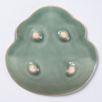 篠山藩窯 王地山陶器所 青磁巾着形小皿 篠山藩窯 王地山陶器所 王地山焼