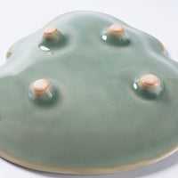 篠山藩窯 王地山陶器所 青磁巾着形小皿 篠山藩窯 王地山陶器所 王地山焼