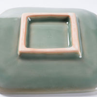 篠山藩窯 王地山陶器所 青磁波岩文角小皿 篠山藩窯 王地山陶器所 王地山焼