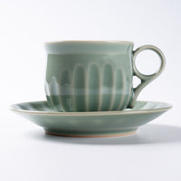 篠山藩窯 王地山陶器所 青磁鎬珈琲碗 篠山藩窯 王地山陶器所 王地山焼