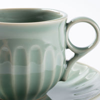 篠山藩窯 王地山陶器所 青磁鎬珈琲碗 篠山藩窯 王地山陶器所 王地山焼