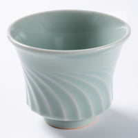 篠山藩窯 王地山陶器所 青白磁鎬湯呑(あさがお形) 篠山藩窯 王地山陶器所 王地山焼