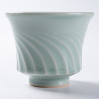 篠山藩窯 王地山陶器所 青白磁鎬湯呑(あさがお形) 篠山藩窯 王地山陶器所 王地山焼