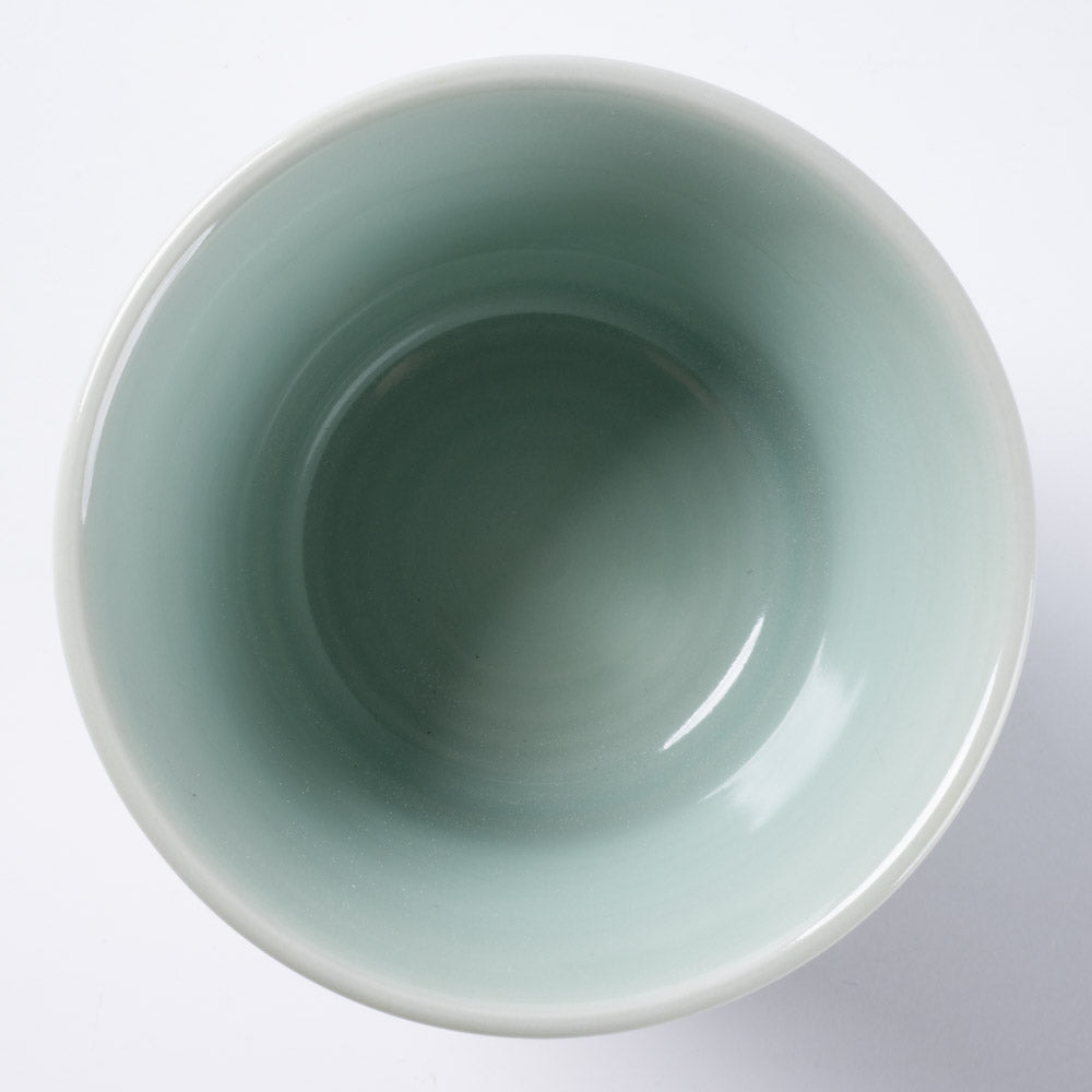 篠山藩窯 王地山陶器所 青白磁鎬湯呑(あさがお形) 篠山藩窯 王地山陶器所 王地山焼