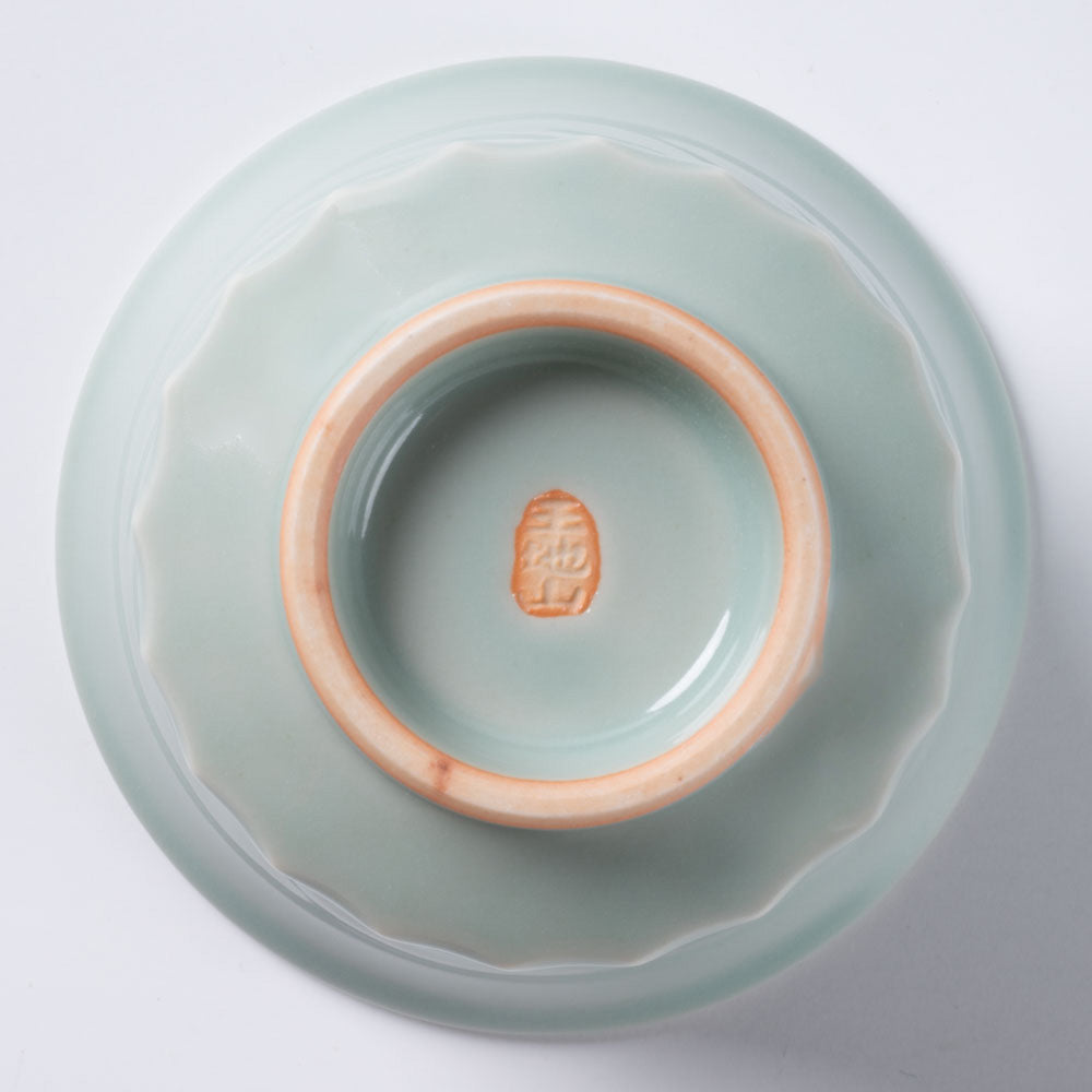 篠山藩窯 王地山陶器所 青白磁鎬湯呑(あさがお形) 篠山藩窯 王地山陶器所 王地山焼