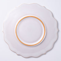 萩焼 天龍窯 凛花皿7寸 ホワイト 萩焼 天龍窯 萩焼