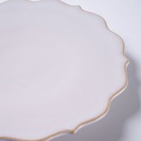 萩焼 天龍窯 凛花皿7寸 ホワイト 萩焼 天龍窯 萩焼