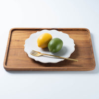 萩焼 天龍窯 凛花皿7寸 ホワイト 萩焼 天龍窯 萩焼