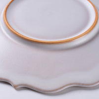 萩焼 天龍窯 凛花皿7寸 ホワイト 萩焼 天龍窯 萩焼