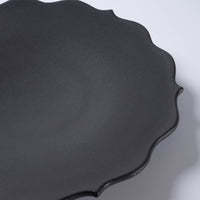 萩焼 天龍窯 凛花皿7寸 ブラック 萩焼 天龍窯 萩焼