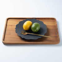 萩焼 天龍窯 凛花皿7寸 ブラック 萩焼 天龍窯 萩焼