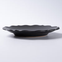 萩焼 天龍窯 凛花皿5寸 ブラック 萩焼 天龍窯 萩焼