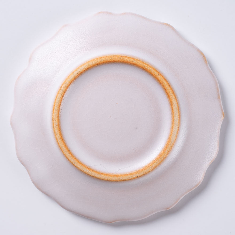 萩焼 天龍窯 凛花豆皿 ホワイト 萩焼 天龍窯 萩焼