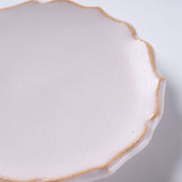 萩焼 天龍窯 凛花豆皿 ホワイト 萩焼 天龍窯 萩焼