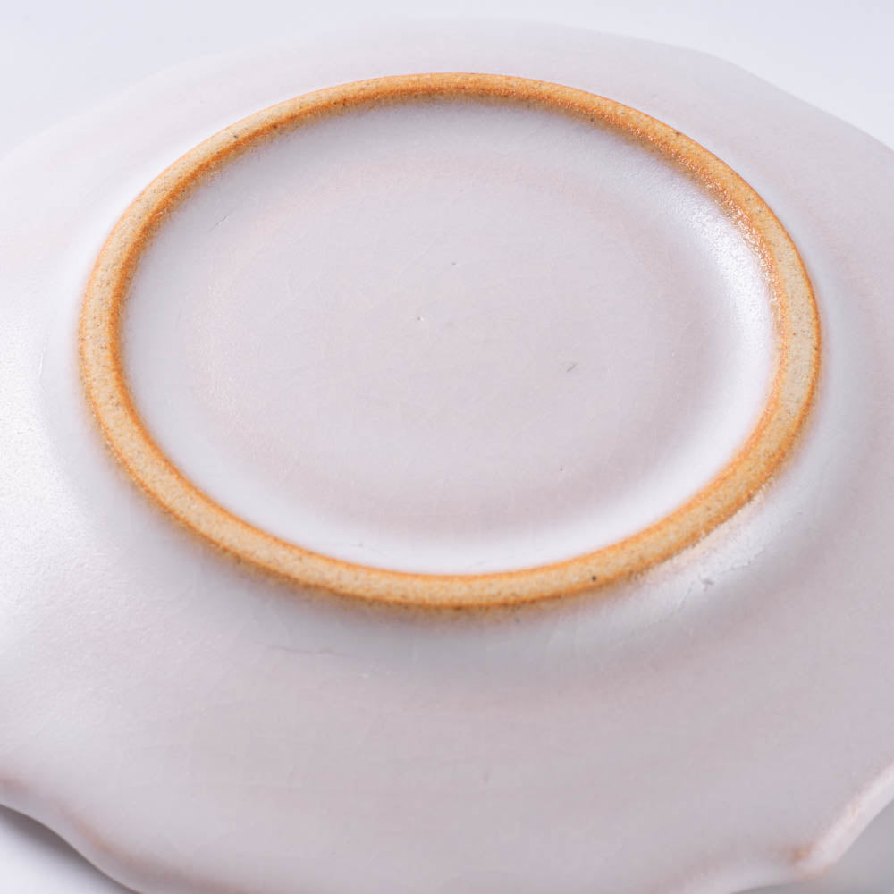 萩焼 天龍窯 凛花豆皿 ホワイト 萩焼 天龍窯 萩焼