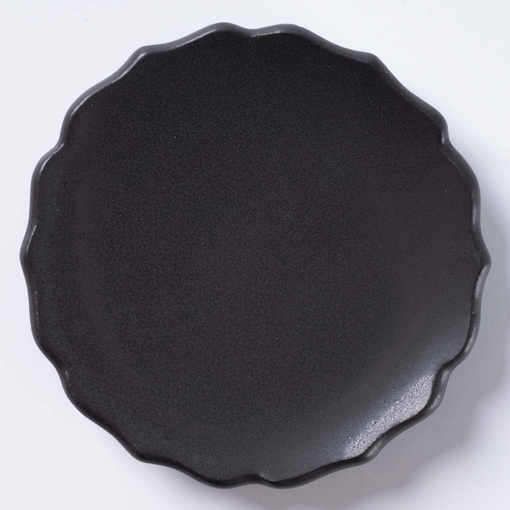 萩焼 天龍窯 凛花豆皿 ブラック 萩焼 天龍窯 萩焼