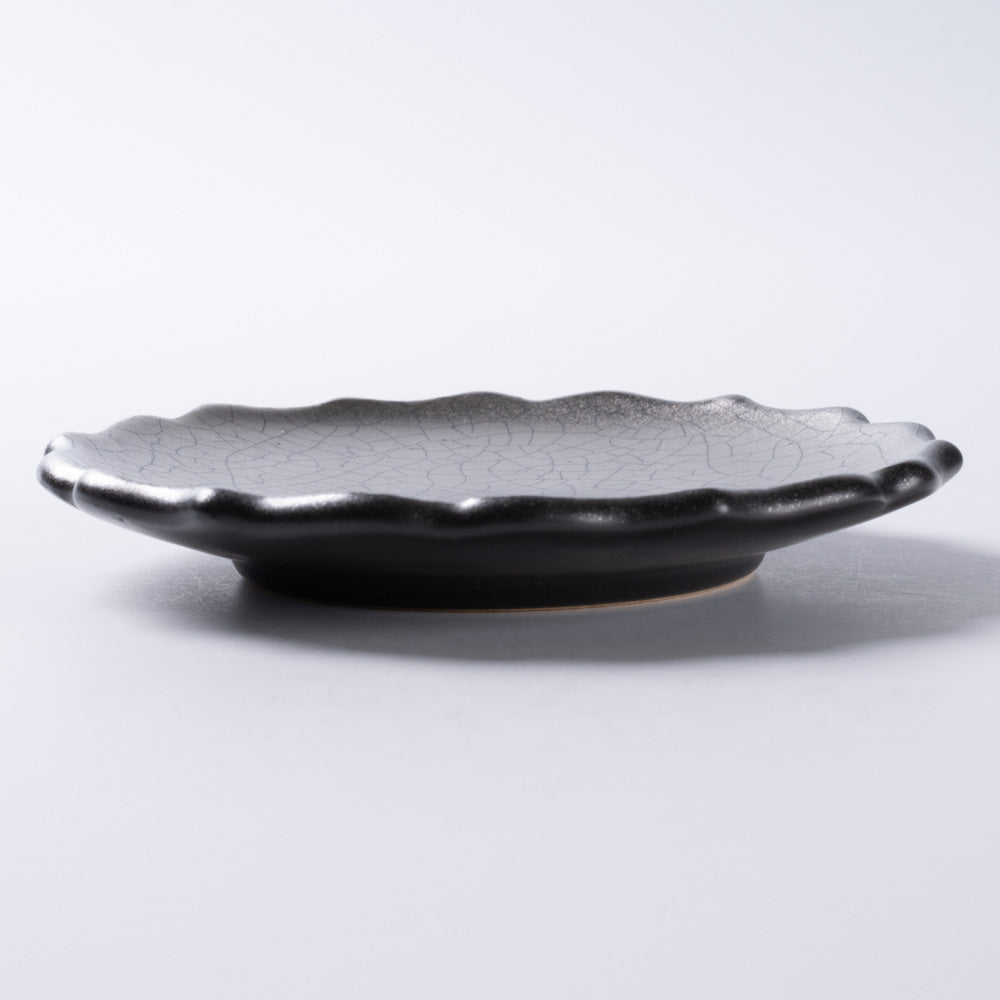 萩焼 天龍窯 凛花豆皿 シルバー ¥1,980 大人の焼き物