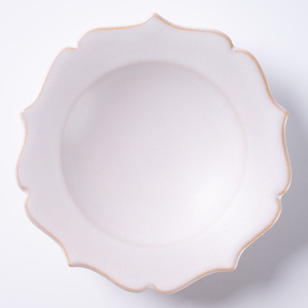 萩焼 天龍窯 凛花小鉢 ホワイト 萩焼 天龍窯 萩焼