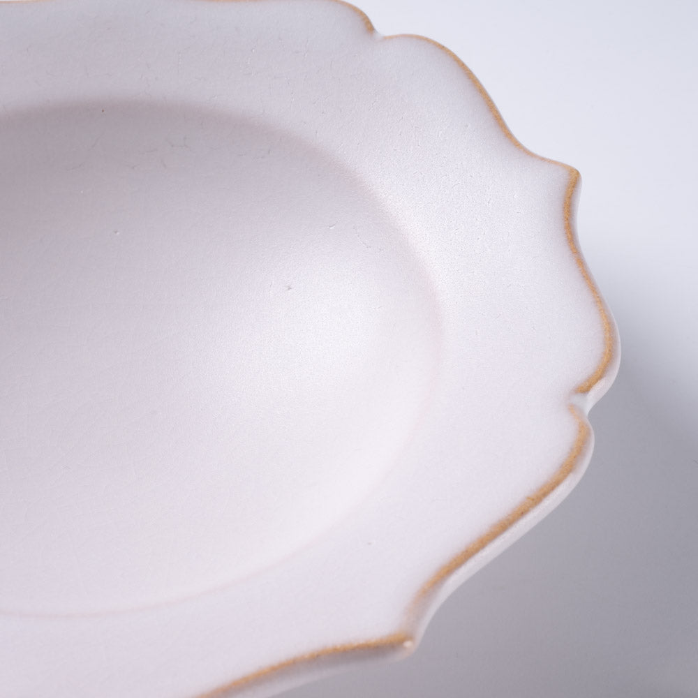 萩焼 天龍窯 凛花小鉢 ホワイト 萩焼 天龍窯 萩焼